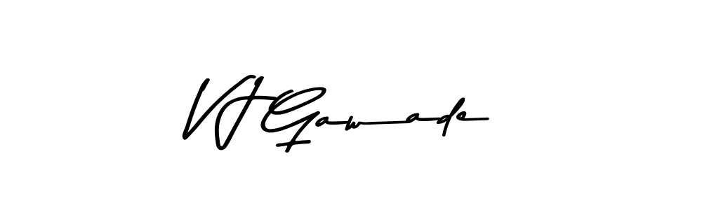 Design your own signature with our free online signature maker. With this signature software, you can create a handwritten (Asem Kandis PERSONAL USE) signature for name V J Gawade. V J Gawade signature style 9 images and pictures png