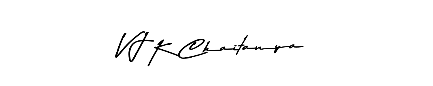 How to make V J K Chaitanya signature? Asem Kandis PERSONAL USE is a professional autograph style. Create handwritten signature for V J K Chaitanya name. V J K Chaitanya signature style 9 images and pictures png