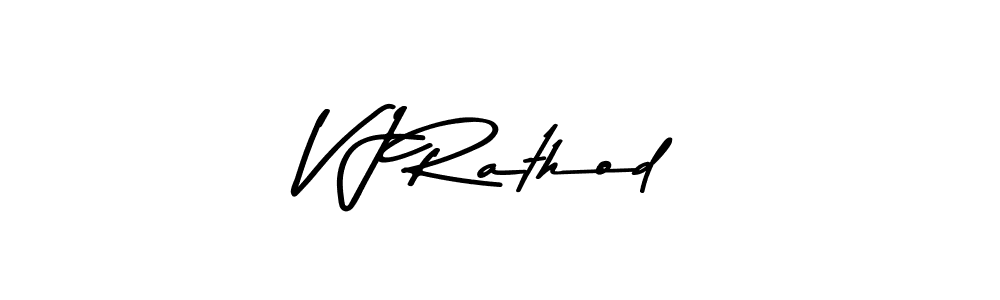 V J Rathod stylish signature style. Best Handwritten Sign (Asem Kandis PERSONAL USE) for my name. Handwritten Signature Collection Ideas for my name V J Rathod. V J Rathod signature style 9 images and pictures png