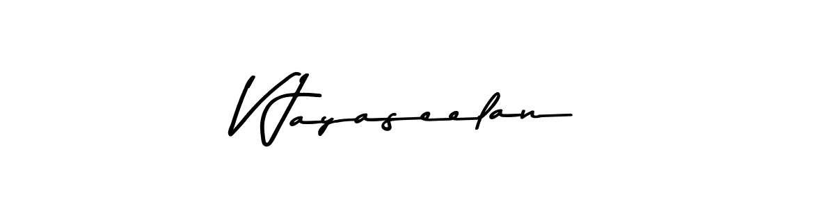 Also we have V Jayaseelan name is the best signature style. Create professional handwritten signature collection using Asem Kandis PERSONAL USE autograph style. V Jayaseelan signature style 9 images and pictures png