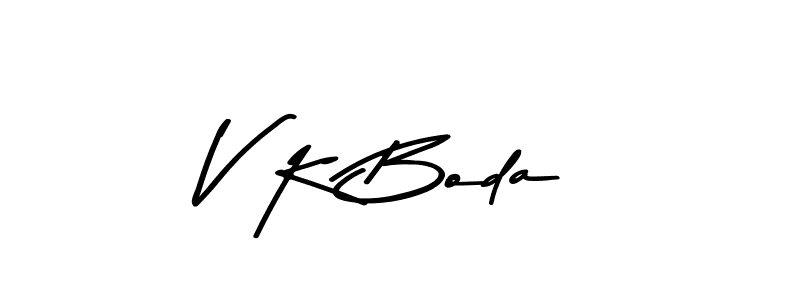 Asem Kandis PERSONAL USE is a professional signature style that is perfect for those who want to add a touch of class to their signature. It is also a great choice for those who want to make their signature more unique. Get V K Boda name to fancy signature for free. V K Boda signature style 9 images and pictures png