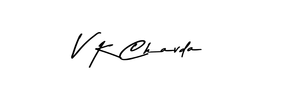 Asem Kandis PERSONAL USE is a professional signature style that is perfect for those who want to add a touch of class to their signature. It is also a great choice for those who want to make their signature more unique. Get V K Chavda name to fancy signature for free. V K Chavda signature style 9 images and pictures png