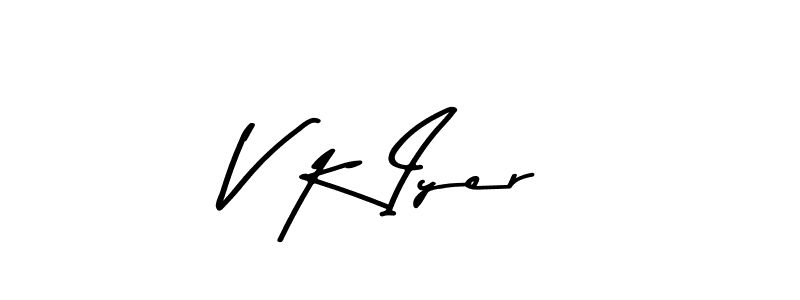 Asem Kandis PERSONAL USE is a professional signature style that is perfect for those who want to add a touch of class to their signature. It is also a great choice for those who want to make their signature more unique. Get V K Iyer name to fancy signature for free. V K Iyer signature style 9 images and pictures png