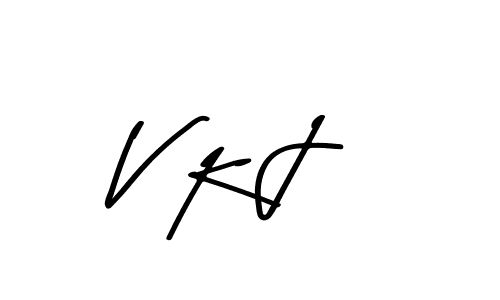 Use a signature maker to create a handwritten signature online. With this signature software, you can design (Asem Kandis PERSONAL USE) your own signature for name V K J. V K J signature style 9 images and pictures png