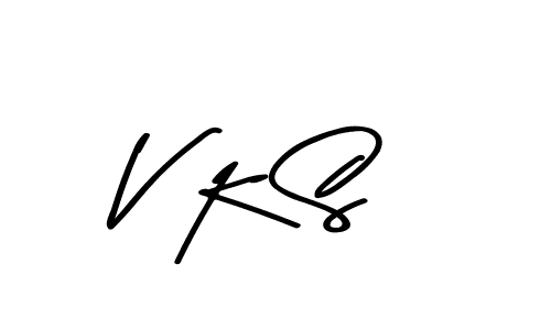 Make a beautiful signature design for name V K S. With this signature (Asem Kandis PERSONAL USE) style, you can create a handwritten signature for free. V K S signature style 9 images and pictures png