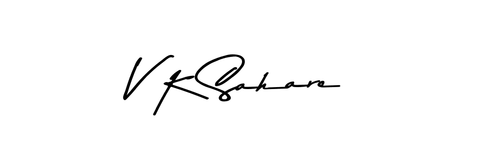 How to make V K Sahare signature? Asem Kandis PERSONAL USE is a professional autograph style. Create handwritten signature for V K Sahare name. V K Sahare signature style 9 images and pictures png