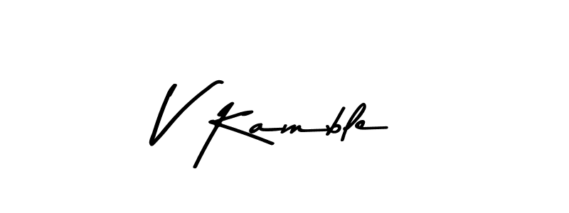 How to Draw V Kamble signature style? Asem Kandis PERSONAL USE is a latest design signature styles for name V Kamble. V Kamble signature style 9 images and pictures png