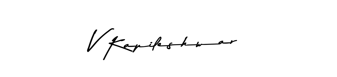 Use a signature maker to create a handwritten signature online. With this signature software, you can design (Asem Kandis PERSONAL USE) your own signature for name V Kapileshwar. V Kapileshwar signature style 9 images and pictures png