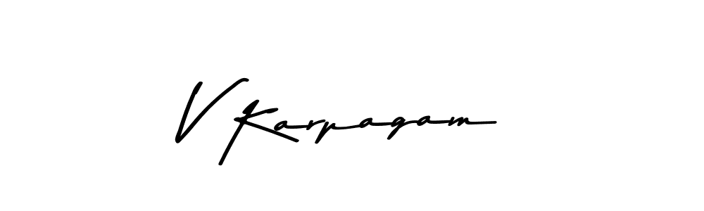 Also we have V Karpagam name is the best signature style. Create professional handwritten signature collection using Asem Kandis PERSONAL USE autograph style. V Karpagam signature style 9 images and pictures png