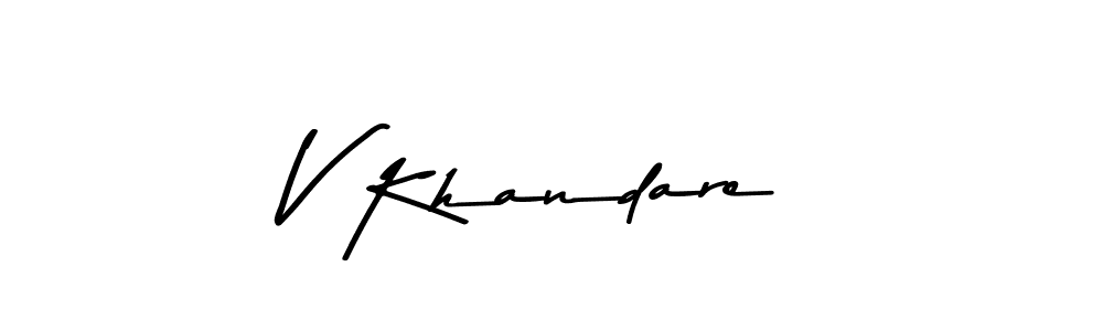 Asem Kandis PERSONAL USE is a professional signature style that is perfect for those who want to add a touch of class to their signature. It is also a great choice for those who want to make their signature more unique. Get V Khandare name to fancy signature for free. V Khandare signature style 9 images and pictures png