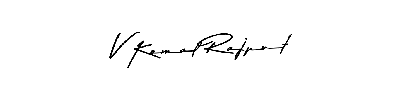 How to make V Komal Rajput signature? Asem Kandis PERSONAL USE is a professional autograph style. Create handwritten signature for V Komal Rajput name. V Komal Rajput signature style 9 images and pictures png