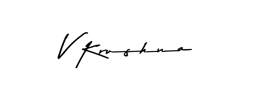Asem Kandis PERSONAL USE is a professional signature style that is perfect for those who want to add a touch of class to their signature. It is also a great choice for those who want to make their signature more unique. Get V Krushna name to fancy signature for free. V Krushna signature style 9 images and pictures png
