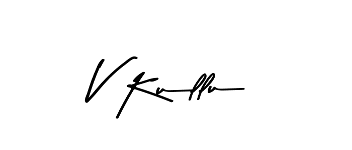Create a beautiful signature design for name V Kullu. With this signature (Asem Kandis PERSONAL USE) fonts, you can make a handwritten signature for free. V Kullu signature style 9 images and pictures png
