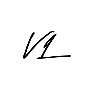 Create a beautiful signature design for name V L. With this signature (Asem Kandis PERSONAL USE) fonts, you can make a handwritten signature for free. V L signature style 9 images and pictures png