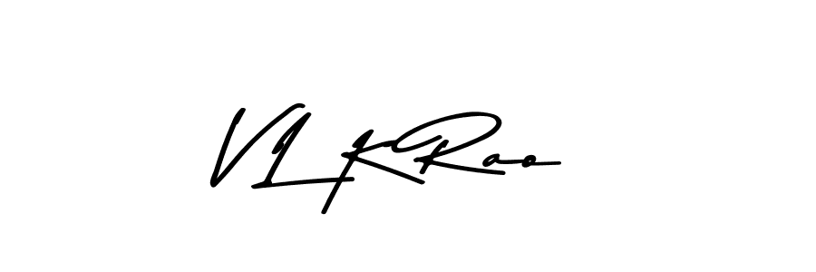 Make a beautiful signature design for name V L K Rao. With this signature (Asem Kandis PERSONAL USE) style, you can create a handwritten signature for free. V L K Rao signature style 9 images and pictures png