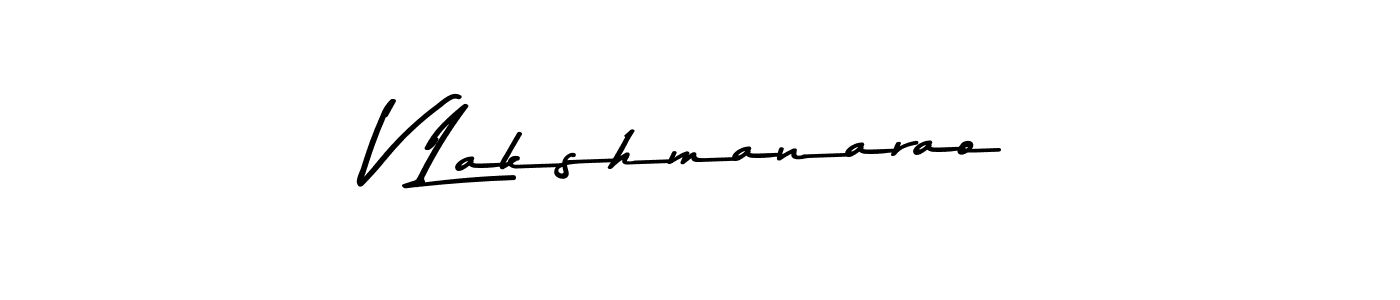 Create a beautiful signature design for name V Lakshmanarao. With this signature (Asem Kandis PERSONAL USE) fonts, you can make a handwritten signature for free. V Lakshmanarao signature style 9 images and pictures png