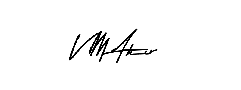 How to make V M Ahir signature? Asem Kandis PERSONAL USE is a professional autograph style. Create handwritten signature for V M Ahir name. V M Ahir signature style 9 images and pictures png