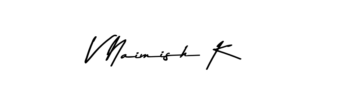 How to make V Naimish K signature? Asem Kandis PERSONAL USE is a professional autograph style. Create handwritten signature for V Naimish K name. V Naimish K signature style 9 images and pictures png