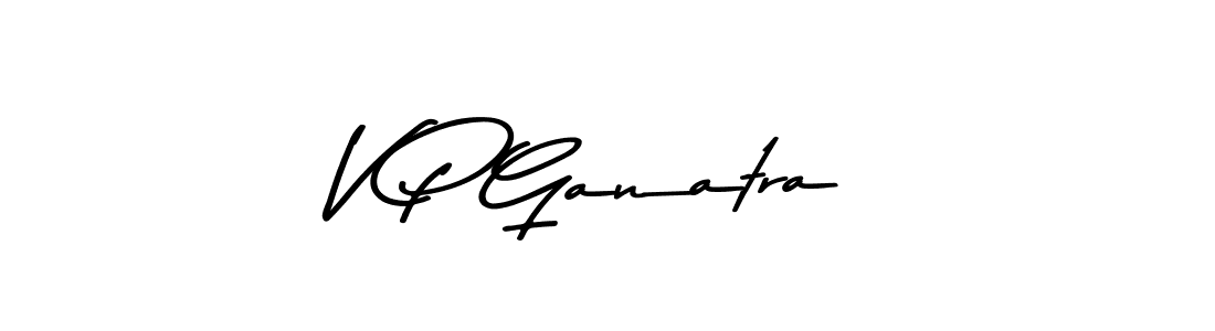 This is the best signature style for the V P Ganatra name. Also you like these signature font (Asem Kandis PERSONAL USE). Mix name signature. V P Ganatra signature style 9 images and pictures png