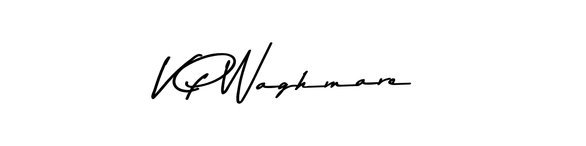 Create a beautiful signature design for name V P Waghmare. With this signature (Asem Kandis PERSONAL USE) fonts, you can make a handwritten signature for free. V P Waghmare signature style 9 images and pictures png