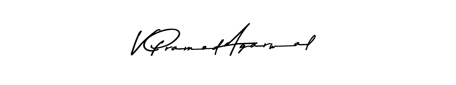 How to make V Pramod Agarwal signature? Asem Kandis PERSONAL USE is a professional autograph style. Create handwritten signature for V Pramod Agarwal name. V Pramod Agarwal signature style 9 images and pictures png