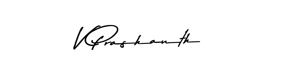 Create a beautiful signature design for name V Prashanth. With this signature (Asem Kandis PERSONAL USE) fonts, you can make a handwritten signature for free. V Prashanth signature style 9 images and pictures png