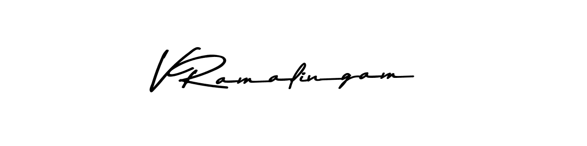 Use a signature maker to create a handwritten signature online. With this signature software, you can design (Asem Kandis PERSONAL USE) your own signature for name V Ramalingam. V Ramalingam signature style 9 images and pictures png