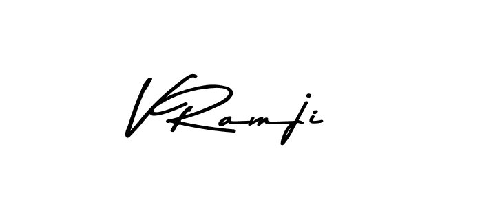 Asem Kandis PERSONAL USE is a professional signature style that is perfect for those who want to add a touch of class to their signature. It is also a great choice for those who want to make their signature more unique. Get V Ramji name to fancy signature for free. V Ramji signature style 9 images and pictures png