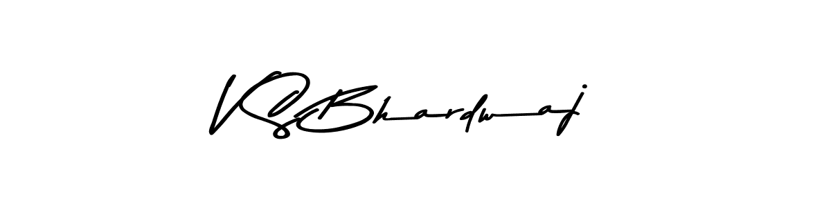 Make a beautiful signature design for name V S Bhardwaj. With this signature (Asem Kandis PERSONAL USE) style, you can create a handwritten signature for free. V S Bhardwaj signature style 9 images and pictures png