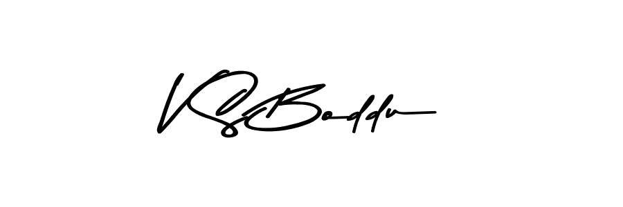 Create a beautiful signature design for name V S Boddu. With this signature (Asem Kandis PERSONAL USE) fonts, you can make a handwritten signature for free. V S Boddu signature style 9 images and pictures png