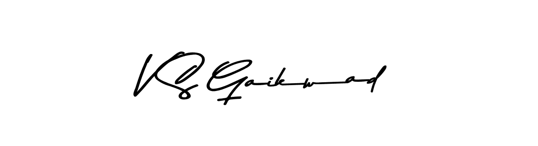 This is the best signature style for the V S Gaikwad name. Also you like these signature font (Asem Kandis PERSONAL USE). Mix name signature. V S Gaikwad signature style 9 images and pictures png