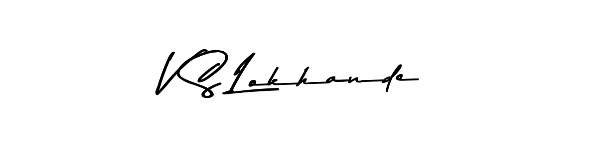 Also You can easily find your signature by using the search form. We will create V S Lokhande name handwritten signature images for you free of cost using Asem Kandis PERSONAL USE sign style. V S Lokhande signature style 9 images and pictures png
