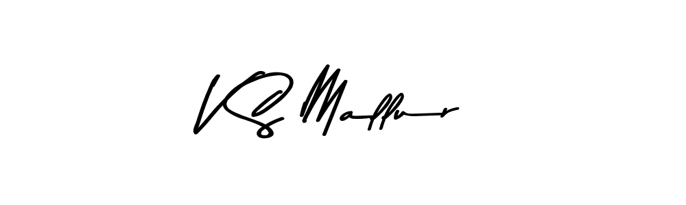 How to make V S Mallur signature? Asem Kandis PERSONAL USE is a professional autograph style. Create handwritten signature for V S Mallur name. V S Mallur signature style 9 images and pictures png