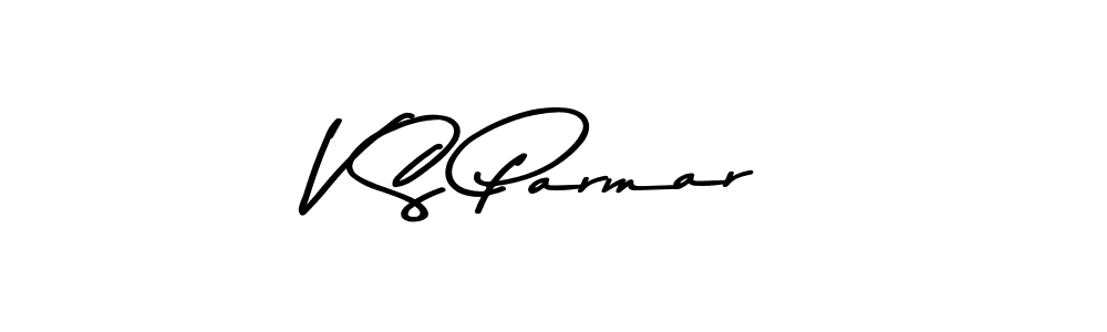 Make a beautiful signature design for name V S Parmar. With this signature (Asem Kandis PERSONAL USE) style, you can create a handwritten signature for free. V S Parmar signature style 9 images and pictures png