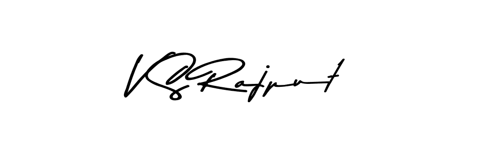 Make a beautiful signature design for name V S Rajput. With this signature (Asem Kandis PERSONAL USE) style, you can create a handwritten signature for free. V S Rajput signature style 9 images and pictures png