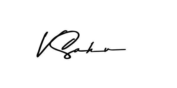 Create a beautiful signature design for name V Sahu. With this signature (Asem Kandis PERSONAL USE) fonts, you can make a handwritten signature for free. V Sahu signature style 9 images and pictures png