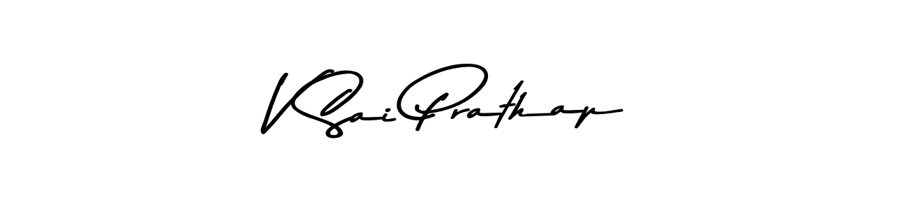 Use a signature maker to create a handwritten signature online. With this signature software, you can design (Asem Kandis PERSONAL USE) your own signature for name V Sai Prathap. V Sai Prathap signature style 9 images and pictures png