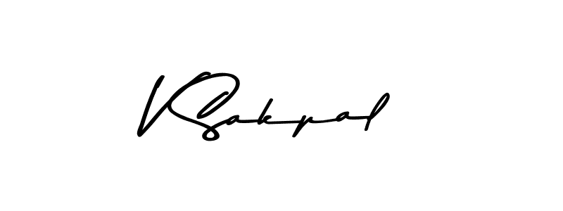 The best way (Asem Kandis PERSONAL USE) to make a short signature is to pick only two or three words in your name. The name V Sakpal include a total of six letters. For converting this name. V Sakpal signature style 9 images and pictures png