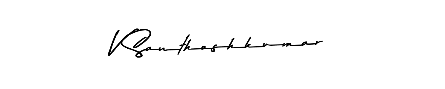 Make a beautiful signature design for name V Santhoshkumar. Use this online signature maker to create a handwritten signature for free. V Santhoshkumar signature style 9 images and pictures png