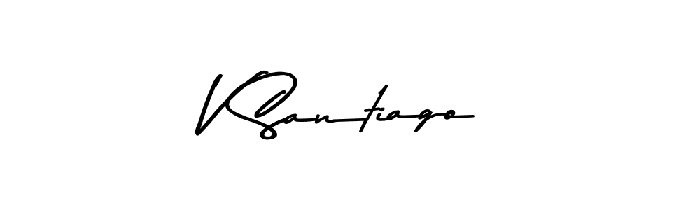 Design your own signature with our free online signature maker. With this signature software, you can create a handwritten (Asem Kandis PERSONAL USE) signature for name V Santiago. V Santiago signature style 9 images and pictures png