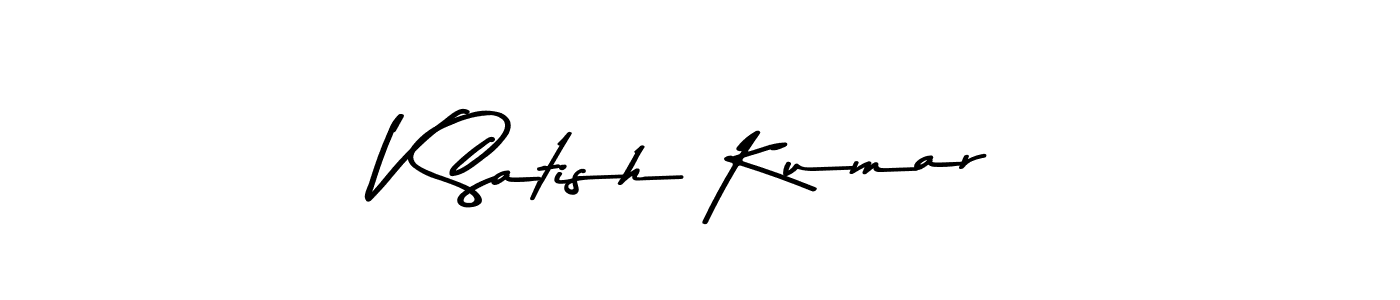 Use a signature maker to create a handwritten signature online. With this signature software, you can design (Asem Kandis PERSONAL USE) your own signature for name V Satish Kumar. V Satish Kumar signature style 9 images and pictures png