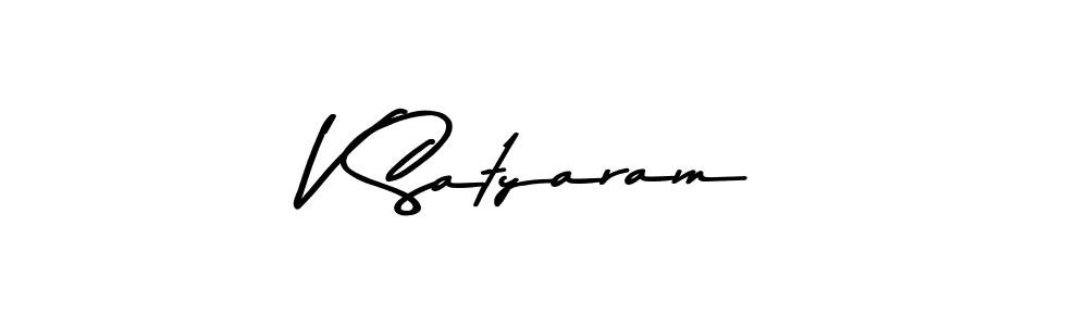 Create a beautiful signature design for name V Satyaram. With this signature (Asem Kandis PERSONAL USE) fonts, you can make a handwritten signature for free. V Satyaram signature style 9 images and pictures png