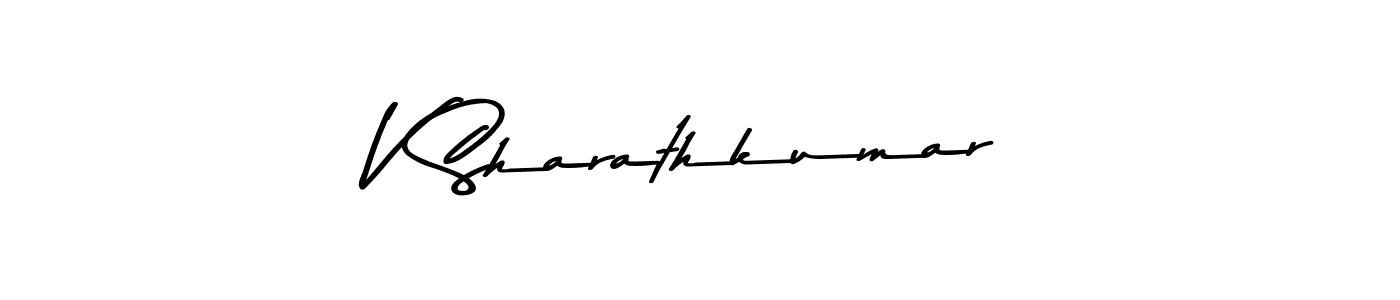 Make a beautiful signature design for name V Sharathkumar. With this signature (Asem Kandis PERSONAL USE) style, you can create a handwritten signature for free. V Sharathkumar signature style 9 images and pictures png