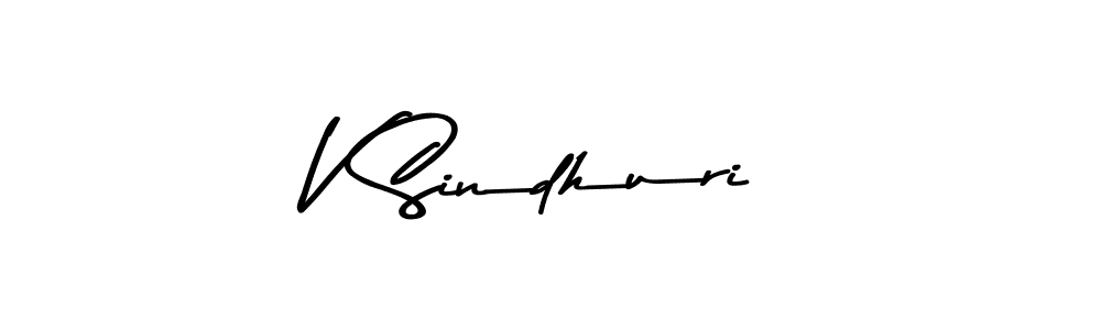 Make a beautiful signature design for name V Sindhuri. With this signature (Asem Kandis PERSONAL USE) style, you can create a handwritten signature for free. V Sindhuri signature style 9 images and pictures png