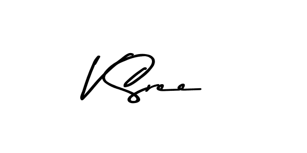 Use a signature maker to create a handwritten signature online. With this signature software, you can design (Asem Kandis PERSONAL USE) your own signature for name V Sree. V Sree signature style 9 images and pictures png