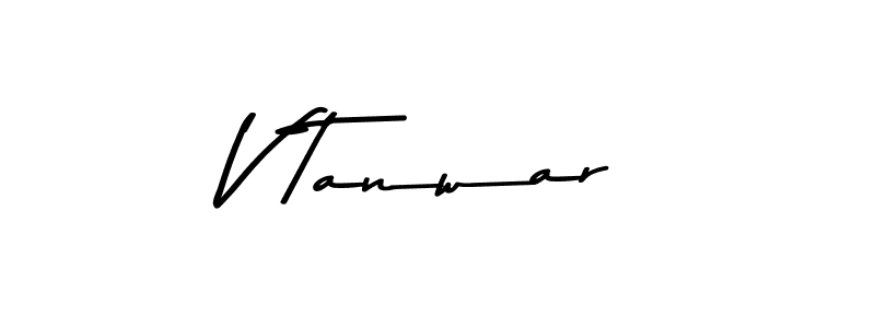 The best way (Asem Kandis PERSONAL USE) to make a short signature is to pick only two or three words in your name. The name V Tanwar include a total of six letters. For converting this name. V Tanwar signature style 9 images and pictures png