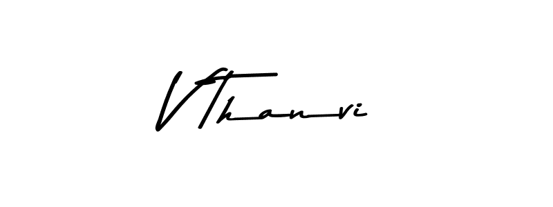 How to make V Thanvi signature? Asem Kandis PERSONAL USE is a professional autograph style. Create handwritten signature for V Thanvi name. V Thanvi signature style 9 images and pictures png