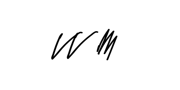 How to make V V  M name signature. Use Asem Kandis PERSONAL USE style for creating short signs online. This is the latest handwritten sign. V V  M signature style 9 images and pictures png