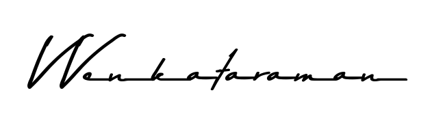 Personalize your online presence with V Venkataraman signature rendered in elegant Asem Kandis PERSONAL USE font. Great for website footers and blogs. V Venkataraman signature style 9 images and pictures png