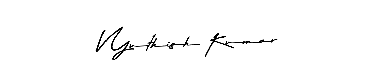 This is the best signature style for the V Yuthish Kumar name. Also you like these signature font (Asem Kandis PERSONAL USE). Mix name signature. V Yuthish Kumar signature style 9 images and pictures png